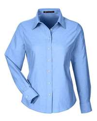 Photo of Women's Long Sleeve Oxford Dress Shirt - Harriton - Light Blue - view 2
