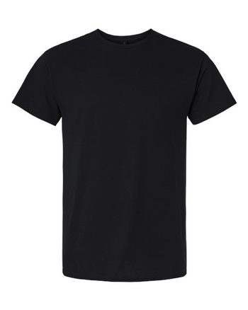 Photo of Light Cotton T-Shirt - Gildan - Black - view 4
