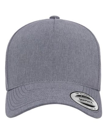Photo de Snapback cinq panneaux avec casquette perforée - YP Classics - Heather Grey - vue 3