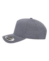 Photo of Five-Panel Snapback with Perforated Cap - YP Classics - Heather Grey - view 1
