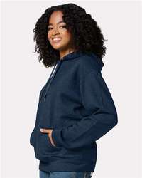 Photo of Ultimate CVC Hooded Sweatshirt - JERZEES - Indigo Heather - view 5