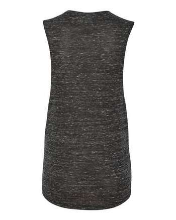 Photo of Women's Flowy Scoop Muscle Tank - BELLA + CANVAS - Black Marble - view 4