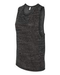 Photo of Women's Flowy Scoop Muscle Tank - BELLA + CANVAS - Black Marble - view 5