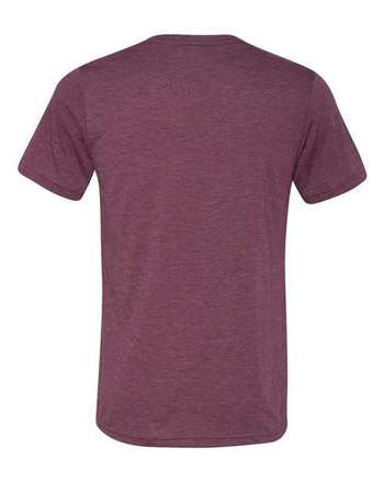 Photo of Triblend V-Neck Short Sleeve Tee - BELLA + CANVAS - Maroon Triblend - view 1