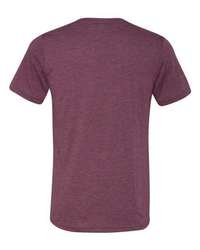 Photo of Triblend V-Neck Short Sleeve Tee - BELLA + CANVAS - Maroon Triblend - view 1