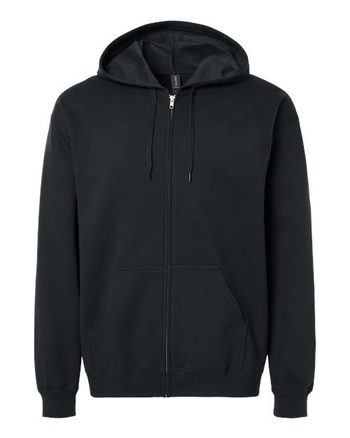 Photo de Hoodie unisexe à fermeture éclair complète Softstyle® - Gildan - Noir - vue 3