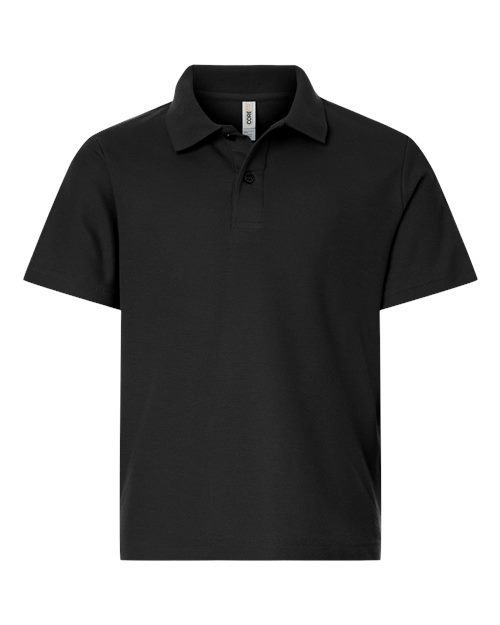 Photo of Youth Resolve CVC Performance Pique Polo - CORE365 - Black - view 3