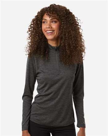 Photo of Women's Pro-Lock Performance Mélange Quarter-Zip Pullover - AllPro - Black Melange - view 6
