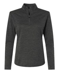 Photo of Women's Pro-Lock Performance Mélange Quarter-Zip Pullover - AllPro - Black Melange - view 3