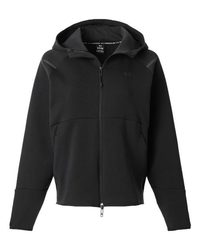 Photo of Women's Unstoppable Fleece Full-Zip - Under Armour - Black/ Black - view 3