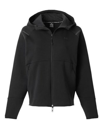 Photo of Women's Unstoppable Fleece Full-Zip - Under Armour - Black/ Black - view 3