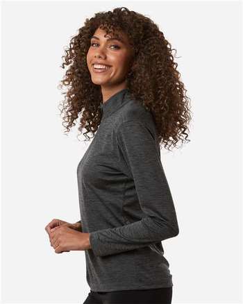 Photo de Pullover à quart de fermeture éclair pour femmes Pro-Lock Performance Mélange - AllPro - Black Melange - vue 5
