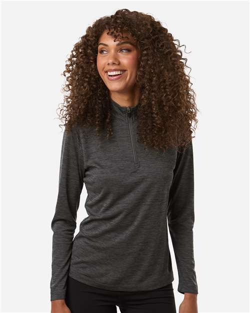 Photo de Pullover à quart de fermeture éclair pour femmes Pro-Lock Performance Mélange - AllPro - Black Melange - vue 6