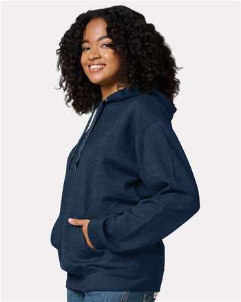 Photo of Ultimate CVC Hooded Sweatshirt - JERZEES - Indigo Heather - view 5