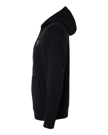 Photo of Men's Icon Fleece Hooded Full-Zip - Under Armour - Black/ White - view 1