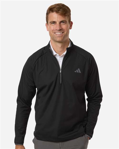 Photo de Pullover à col zippé quart de vent Ultimate365 pour homme - Adidas - Noir - vue 6