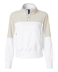 Photo of Women's Fleece Quarter-Zip Pullover - Adidas - Alumina - view 3