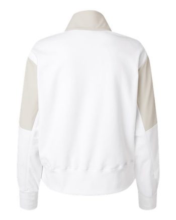 Photo of Women's Fleece Quarter-Zip Pullover - Adidas - Alumina - view 2