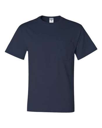 Photo of Dri-Power® 50/50 T-Shirt with a Pocket - JERZEES - J. Navy - view 3
