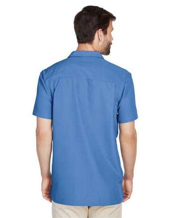 Photo of Barbados Textured Camp Shirt - Harriton - POOL BLUE - view 3