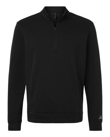 Photo de Pull à fermeture éclair quart en molleton surélevé pour homme - Adidas - Noir - vue 3