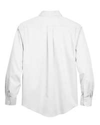 Photo of Crown Collection® Tall Solid Stretch Twill Woven Dress Shirt - Devon & Jones - White - view 1