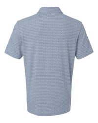 Photo of Men's Blended Printed Polo - Adidas - Blue Dawn Melange - view 2