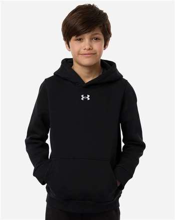 Photo of Youth Team Icon Fleece Hooded Sweatshirt - Under Armour - Black/ White - view 6