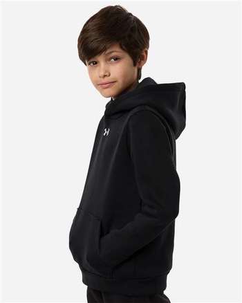 Photo of Youth Team Icon Fleece Hooded Sweatshirt - Under Armour - Black/ White - view 5