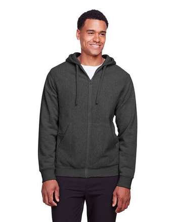 Photo of Zone HydroSport™ Heavyweight Full-Zip Hooded Sweatshirt - Team 365 - Dark Grey Heather - view 5