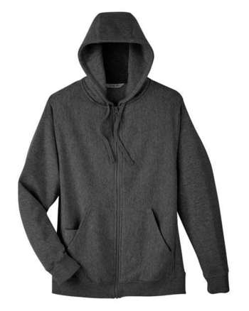 Photo of Zone HydroSport™ Heavyweight Full-Zip Hooded Sweatshirt - Team 365 - Dark Grey Heather - view 2
