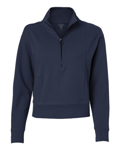 Photo of Women's Mantra Half-Zip Ottoman Pullover - North End - Classic Navy - view 3