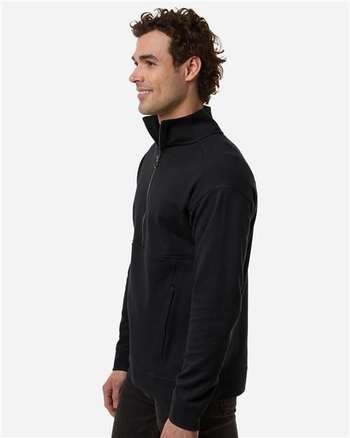 Photo de Pull-over à demi-zip ottoman Mantra pour hommes - North End - Noir - vue 5