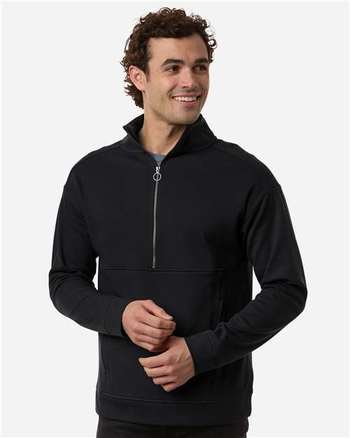 Photo de Pull-over à demi-zip ottoman Mantra pour hommes - North End - Noir - vue 6