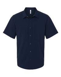 Photo de Men's UltraUVP Shoreline Chemise à Manches Courtes pour le Personnel - CORE365 - Classic Navy - vue 3