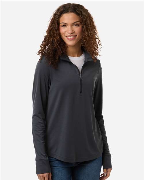 Photo of Women's Jaq Stretch Performance Quarter-Zip - North End - Carbon/ Black - view 6