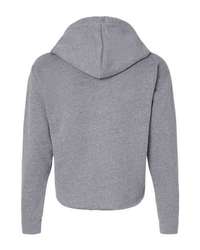 Photo of Women's Laguna Sueded Raw Edge Crop Hoodie - Next Level - Heather Grey - view 2