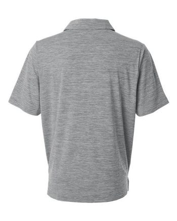 Photo de Polo homme à rayures chinées - Team 365 - Noir Chiné/ Blanc - vue 2