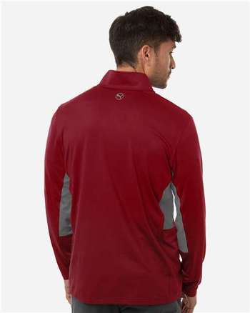 Photo of Men's Pure 2.0 Quarter-Zip - Puma Golf - Dark Crimson/ Slate Sky - view 4