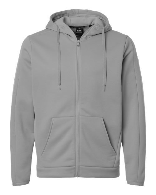 Photo de Hoodie à Fermeture Éclair Intégrale Armour Fleece Pro pour Homme - Under Armour - Mod Gris/ Blanc - vue 3