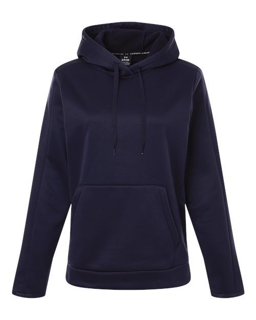 Photo de Sweat-shirt à capuche Women's Armour Fleece Pro - Under Armour - Minuit Marine/ Blanc - vue 3