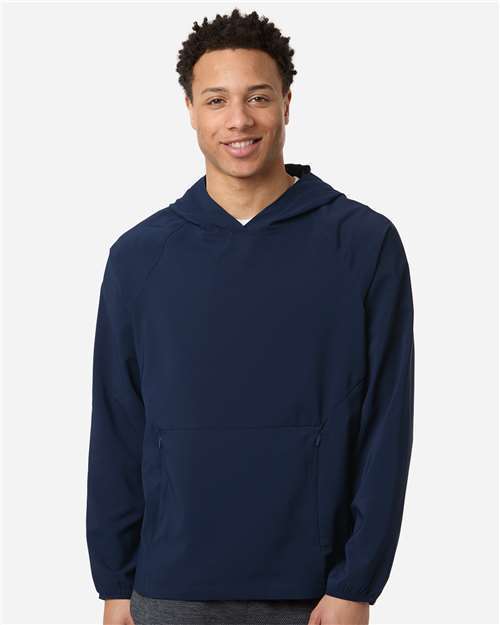 Photo of Men's UltraUVP Shoreline Long Sleeve Hooded Pullover - CORE365 - Classic Navy - view 6