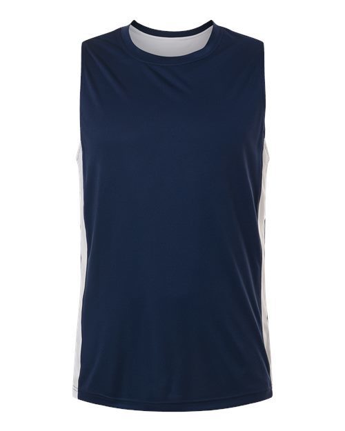 Photo de Unisexe Zone Performance Maillot Réversible - Team 365 - Sport Marine Foncé/ Blanc - vue 3