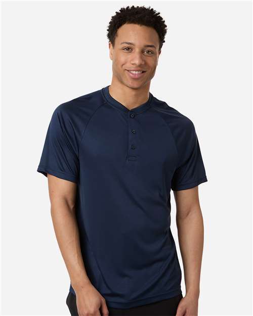 Photo de Men's Zone Performance Henley - Team 365 - Sport Dark Navy - vue 3