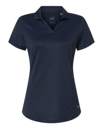 Photo de Polo Iconique Heather pour Femmes - Puma Golf - Profonde marine chiné - vue 3