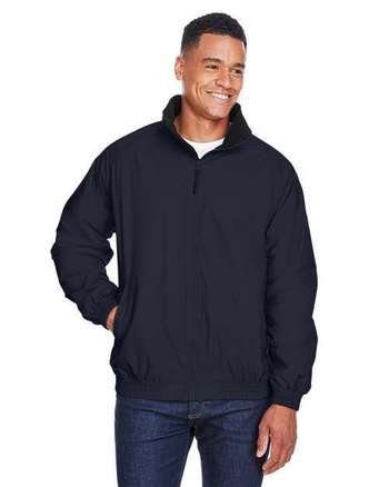 Photo of Fleece Lined Nylon Jacket - Harriton - Navy/ Black - view 5