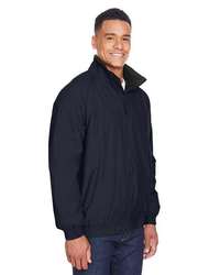 Photo of Fleece Lined Nylon Jacket - Harriton - Navy/ Black - view 4