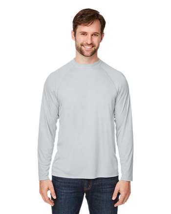 Photo of Ultra UVP™ Marina Raglan Long Sleeve T-Shirt - CORE365 - Platinum - view 6
