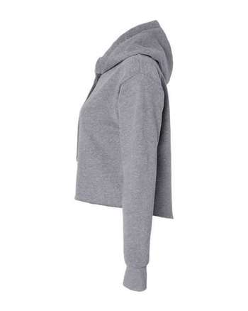 Photo of Women's Laguna Sueded Raw Edge Crop Hoodie - Next Level - Heather Grey - view 1