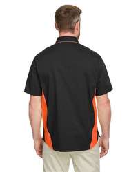 Photo of Tall Flash IL Colorblock Shirt - Harriton - Black/ Team Orange - view 3
